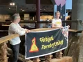 Activists from Återställ Våtmarker (Restore Wetlands) demonstrate against peat extraction on the Vasa ship in Stockholm.