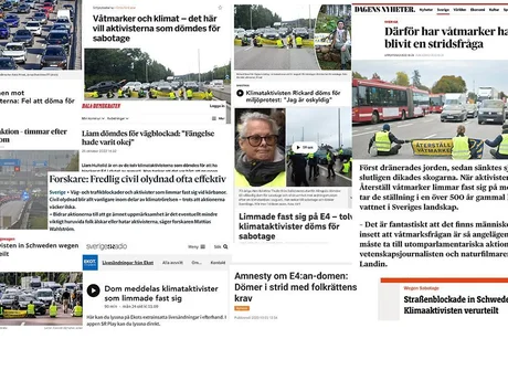 Sammanställning av flera artiklar som rapportera om Återställ Våtmarker under 2023