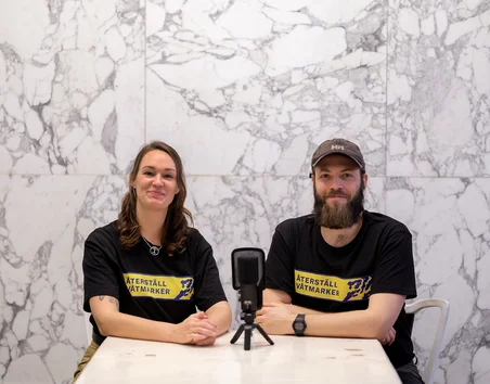 Tina och Lior, poddare från Återställ Våtmarker