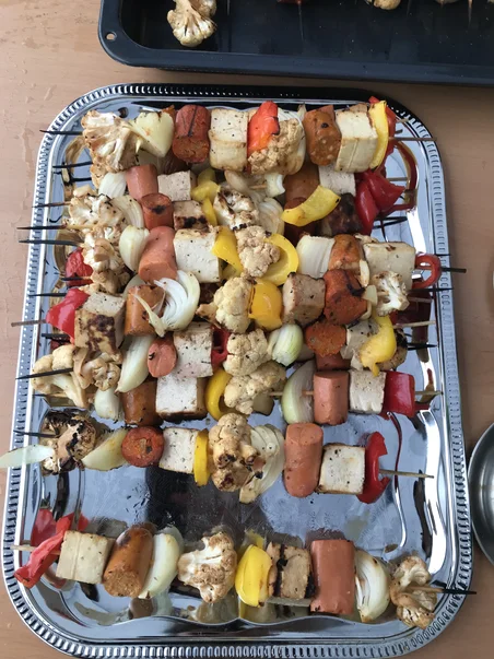 Mat på festen som arrangerades av Grimsåsboarna
