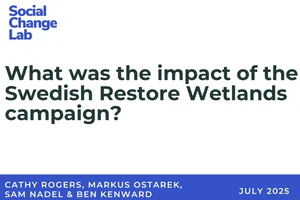 Cover page of the report on Restoring Wetlands produced by Social Change Lab